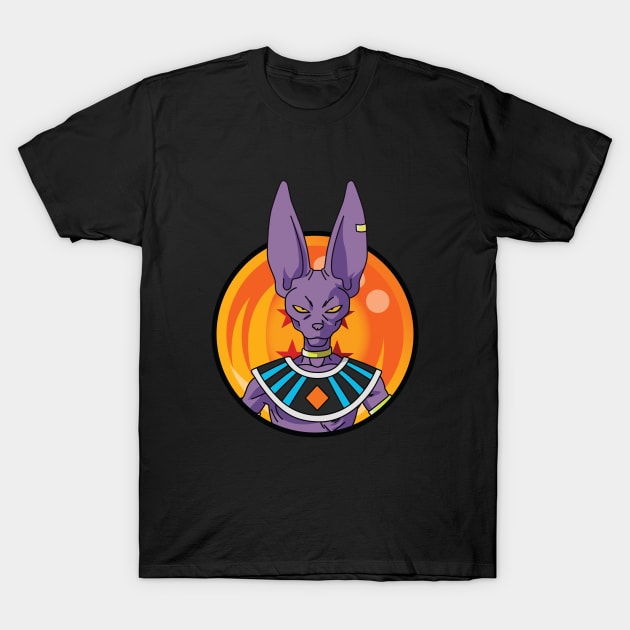 Beerus God Of Destruction T-Shirt by OldDannyBrown